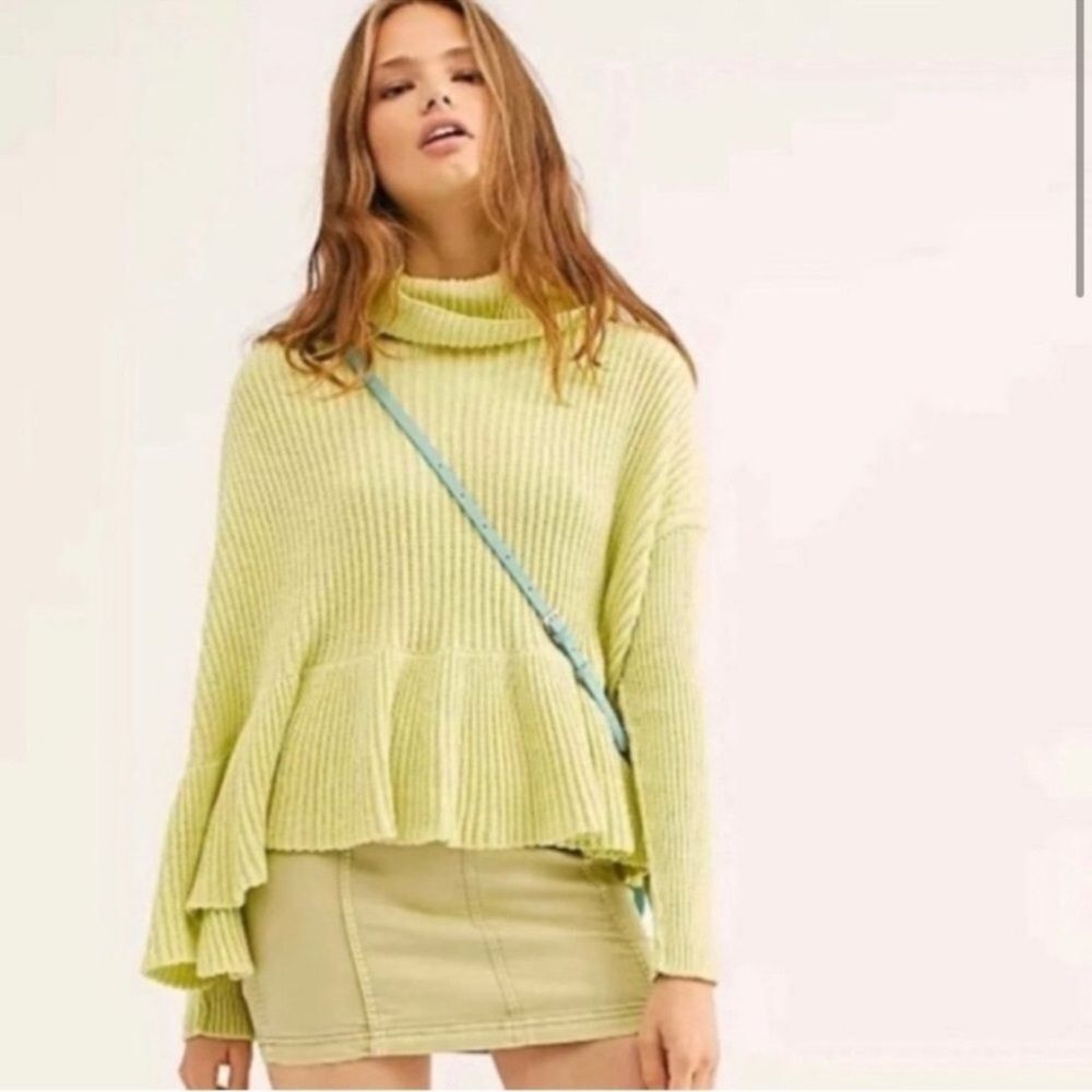 Free People Layer Cake Sweater in Key Lime